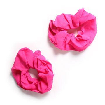 Fluro Pink Hair Scrunchie (2pk)