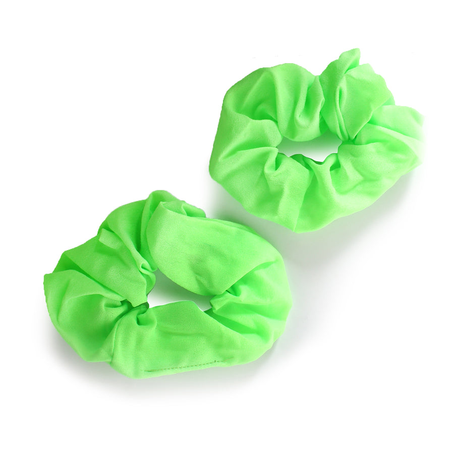 Fluro Green Hair Scrunchie (2pk)