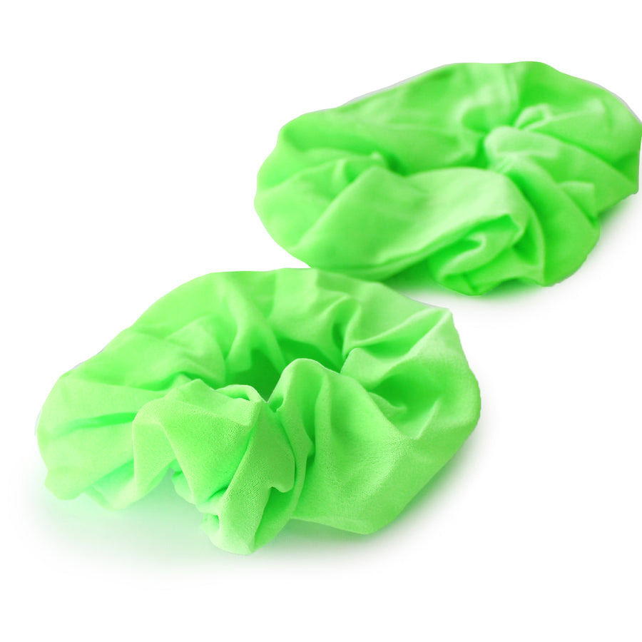 Fluro Green Hair Scrunchie (2pk)