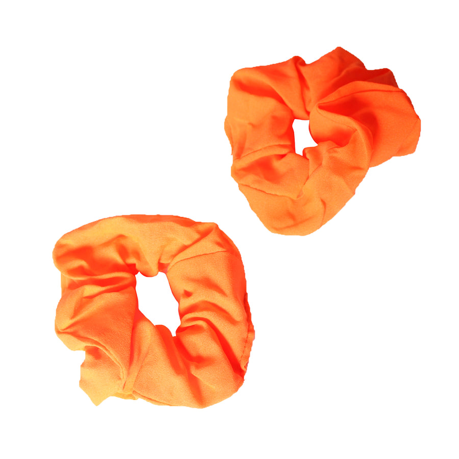 Fluro Orange Hair Scrunchie (2pk)