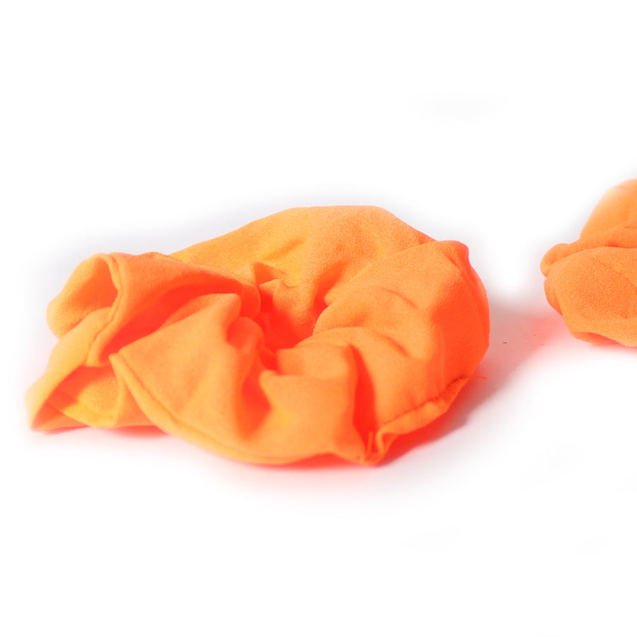 Fluro Orange Hair Scrunchie (2pk)