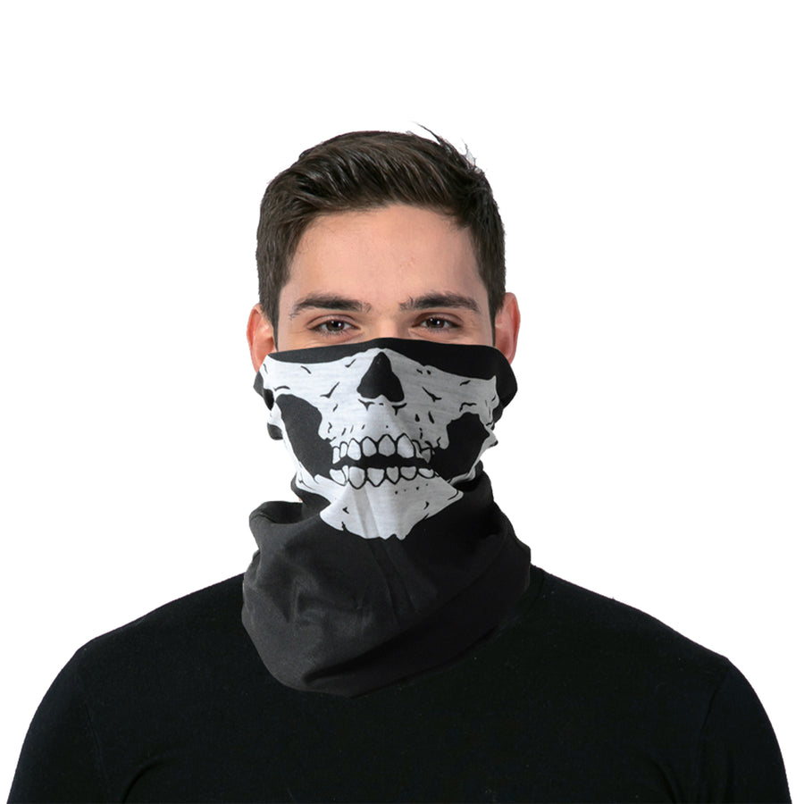 Skull Mouth Black Tube Bandana