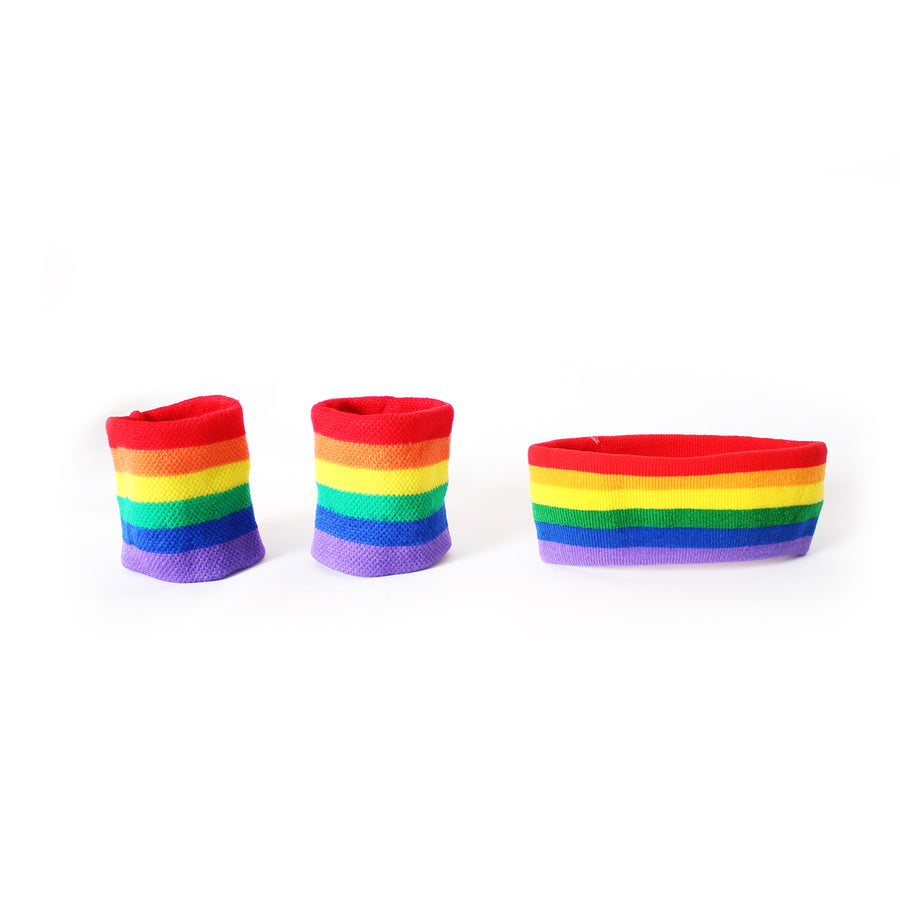 Rainbow Headband & Wristband Set