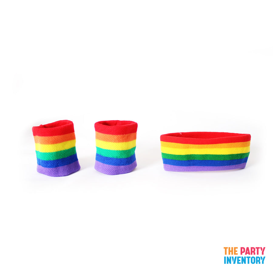 Rainbow Headband & Wristband Set