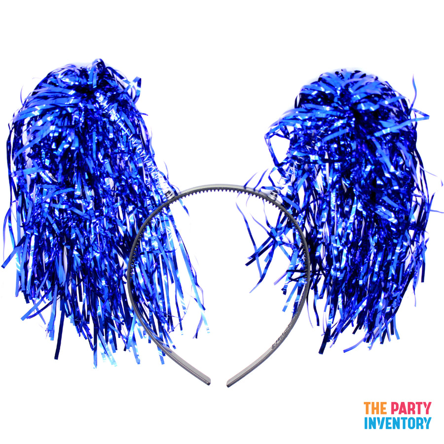Blue Tinsel Headband