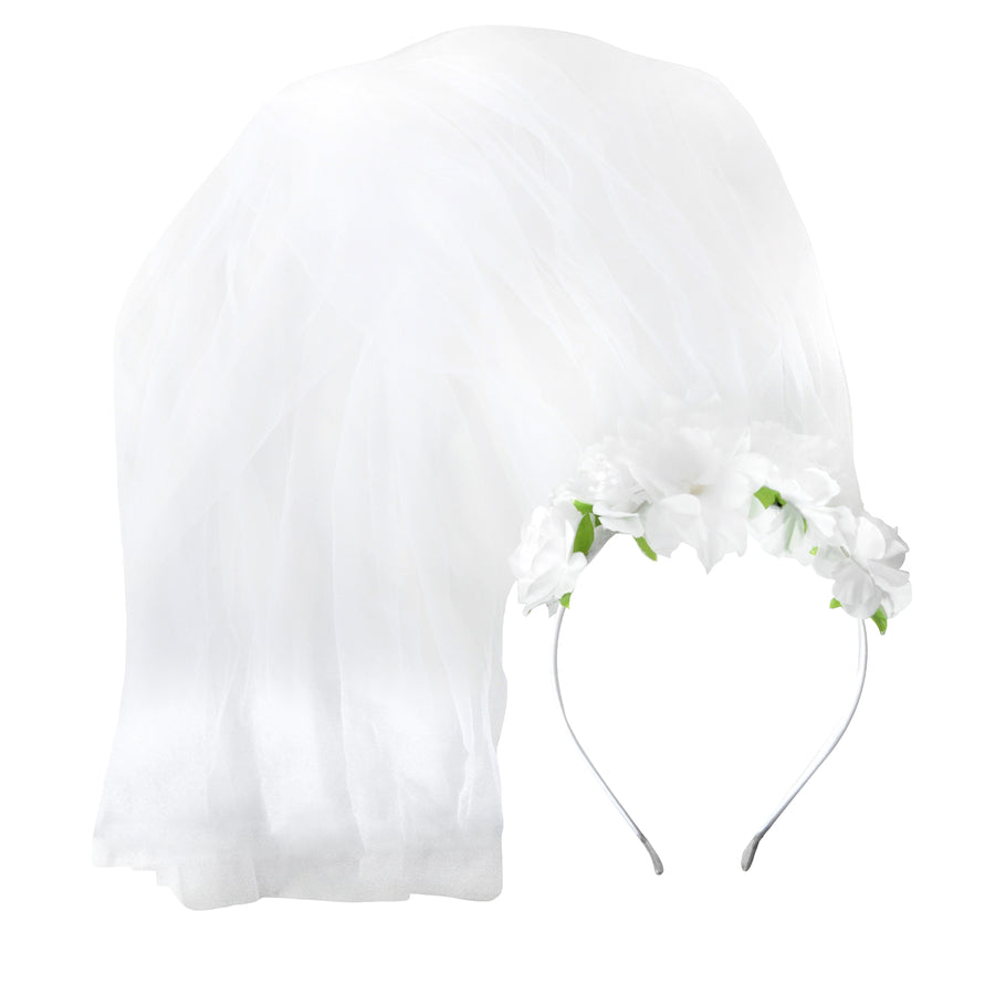 Floral Headband with Veil