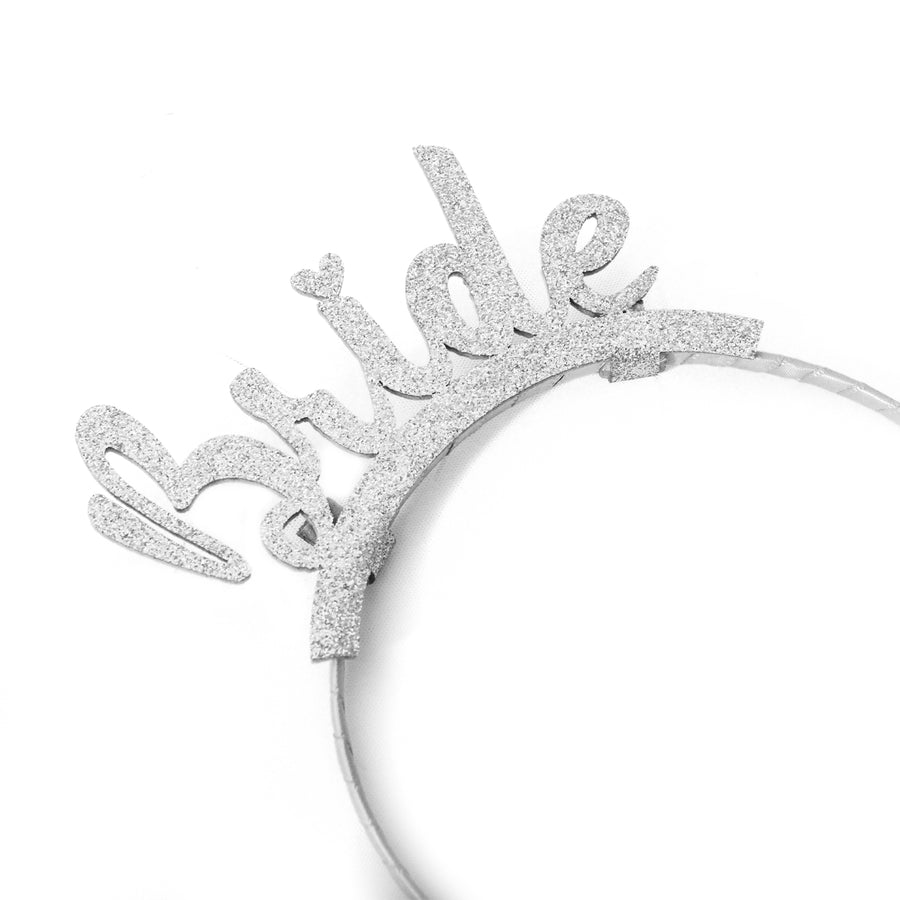 Bride Glitter Headband (Silver)