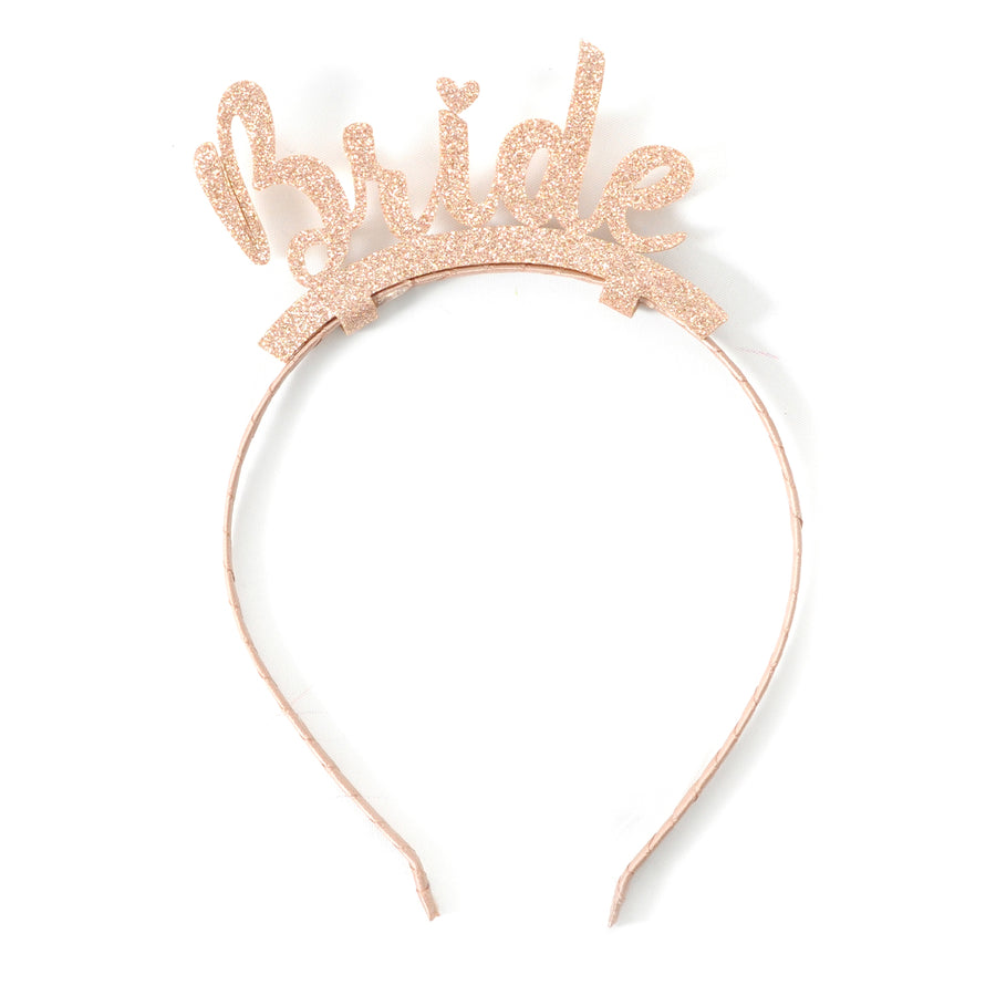 Bride Glitter Headband (Rose Gold)