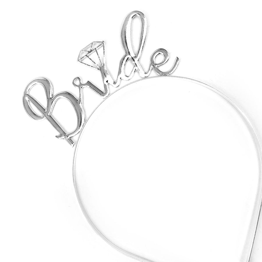 Silver Deluxe Bride To Be Headband