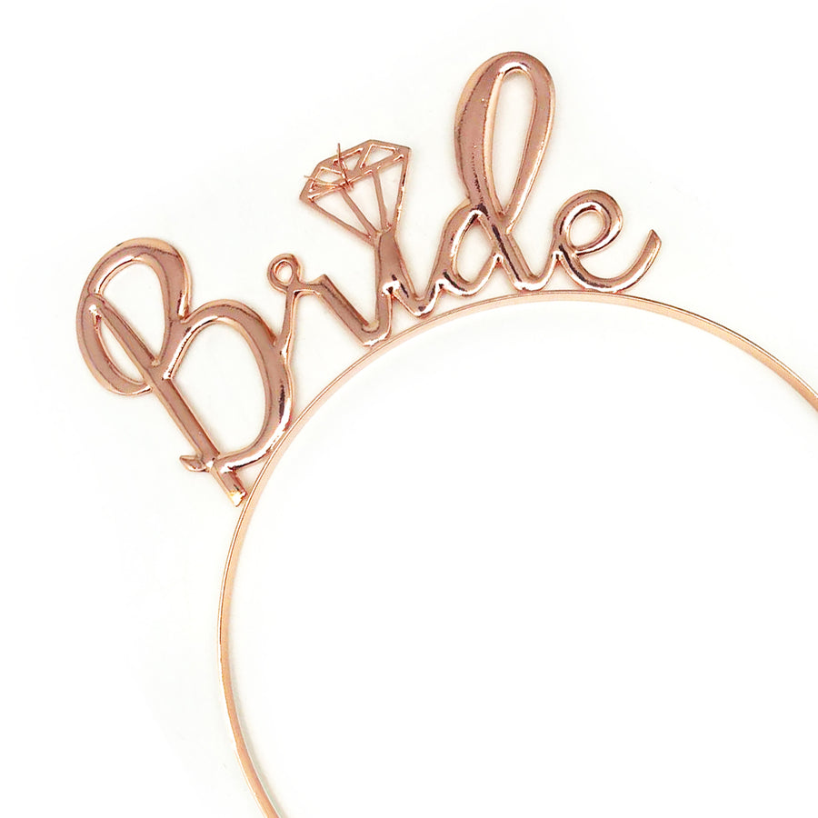 Rose Gold Deluxe Bride To Be Headband