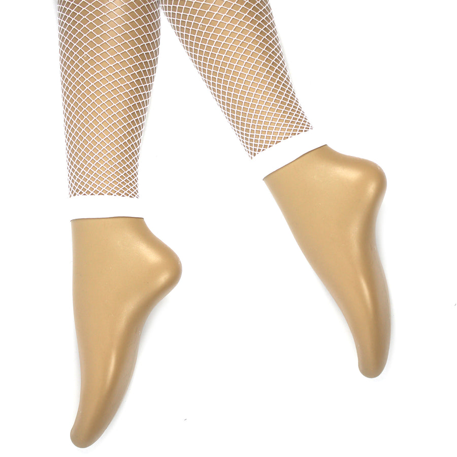 White Fishnet Leggings