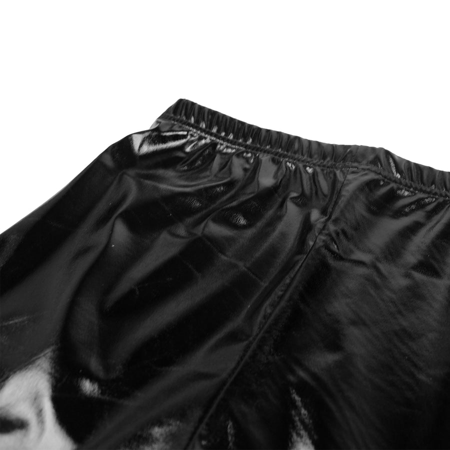 Black Metallic Shorts