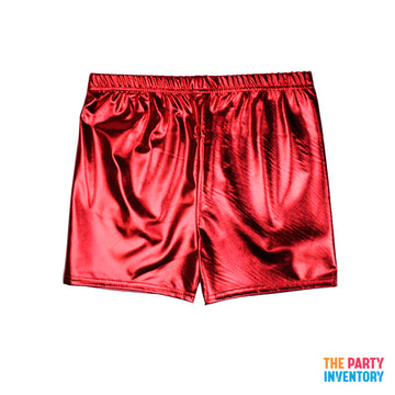 Red Metallic Shorts