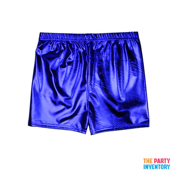 Blue Metallic Shorts