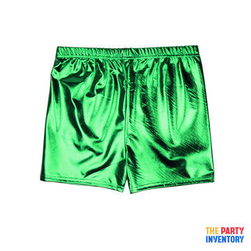 Green Metallic Shorts