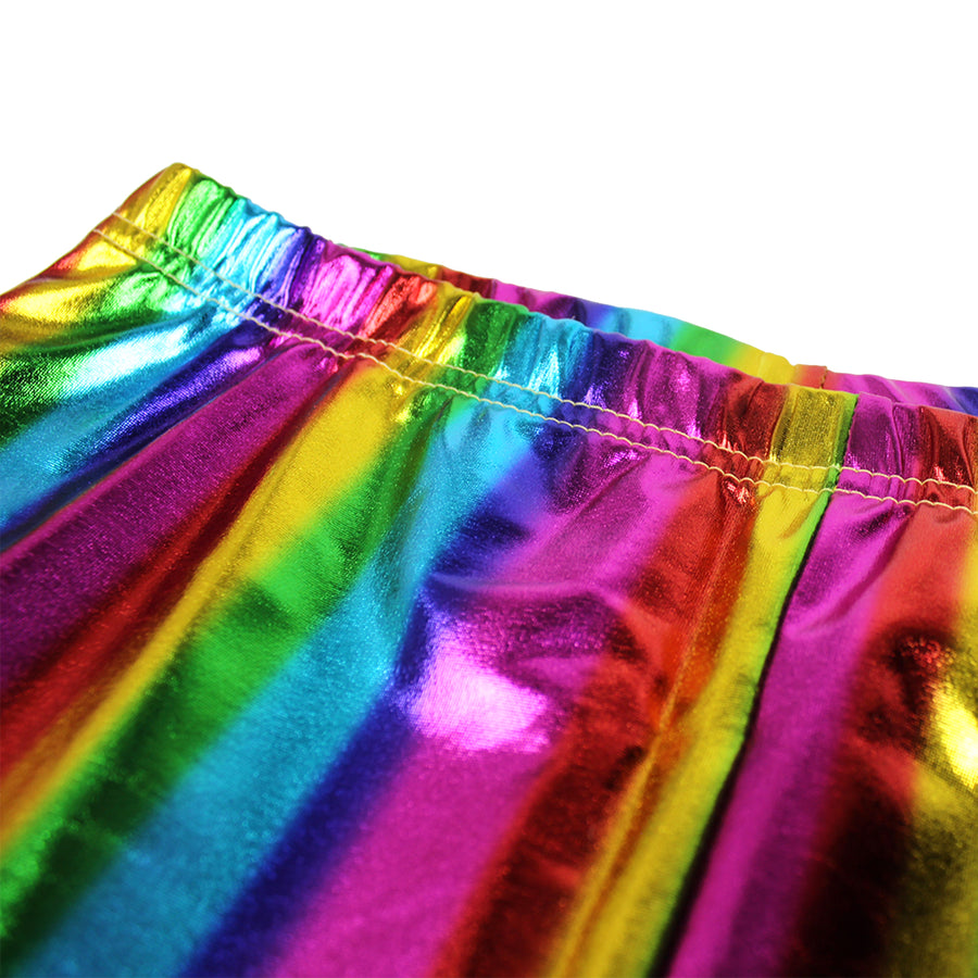 Rainbow Metallic Shorts