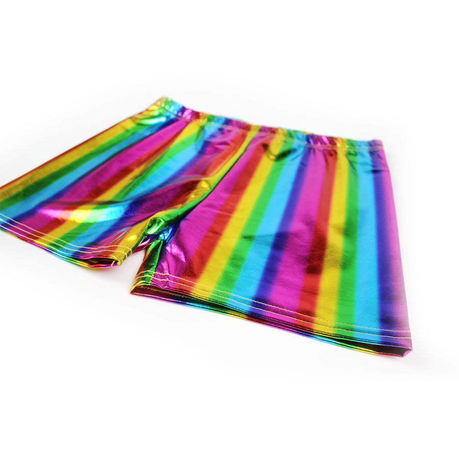 Rainbow Metallic Shorts