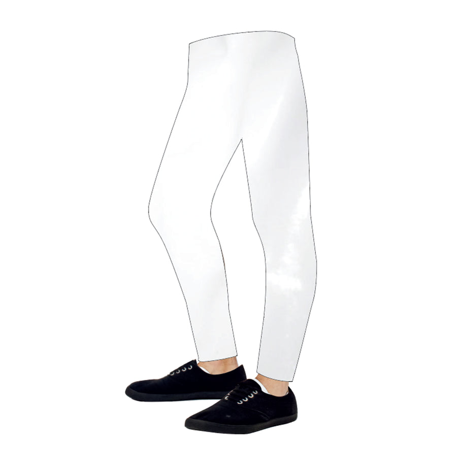 Children's Metallic Leggings (White)