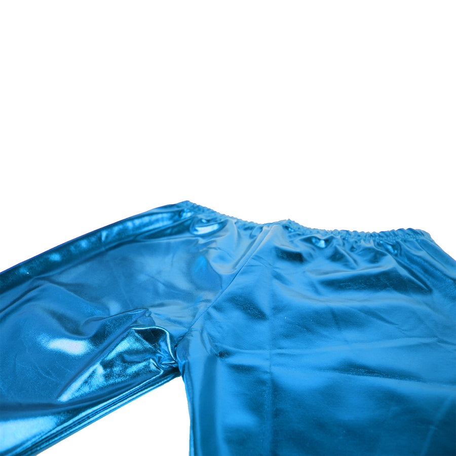 Children's Metallic Leggings (Light Blue)