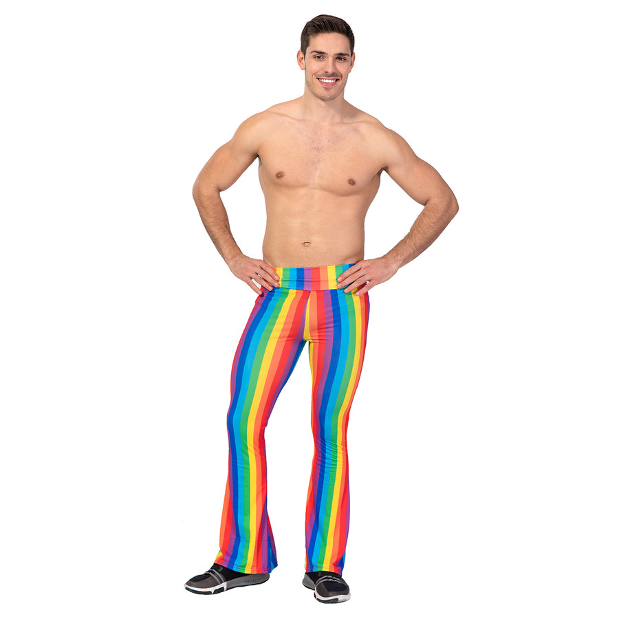 Rainbow striped pants online