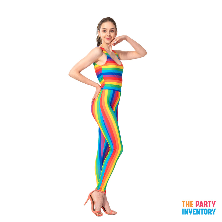 Adult Rainbow Unitard Jumpsuit