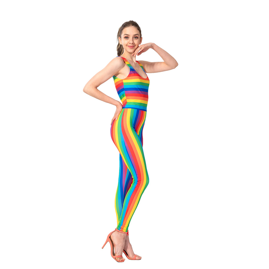 Adult Rainbow Unitard Jumpsuit