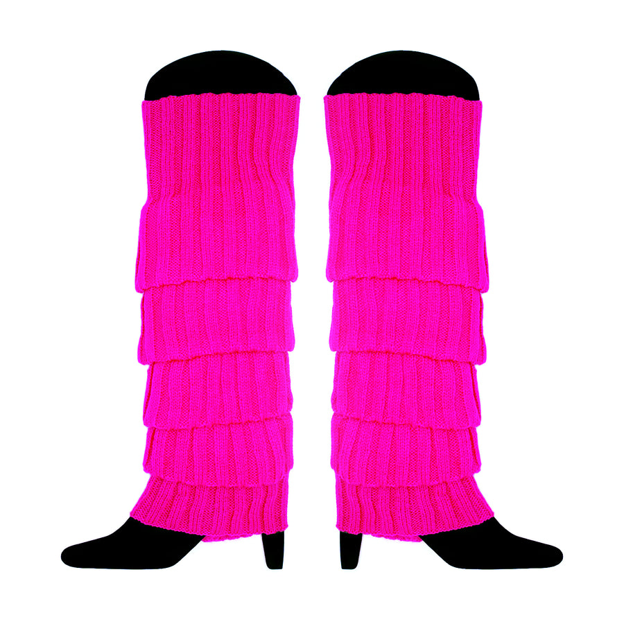 Hot Pink Chunky Knit Leg Warmer