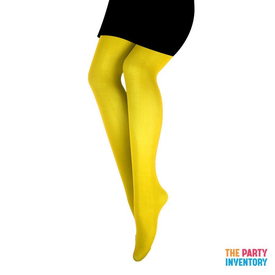 Yellow Plain Pantyhose