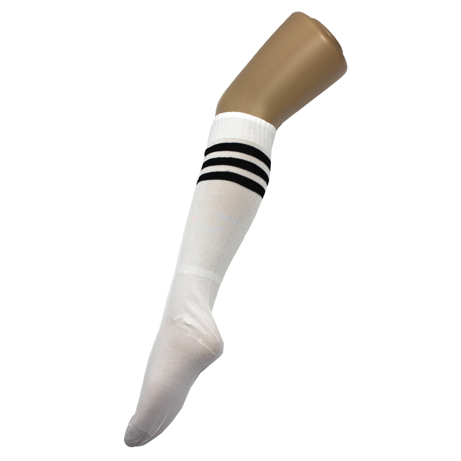 White Sports Socks (3 Stripe)