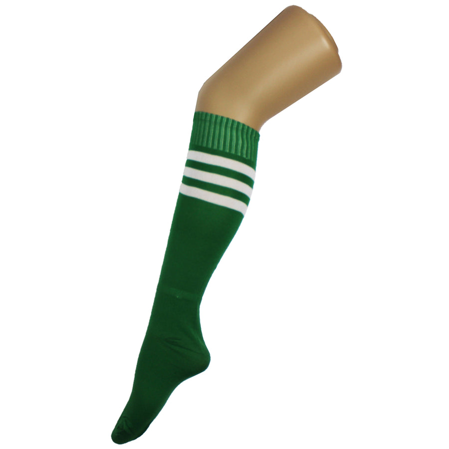 Green Sports Socks (3 Stripe)