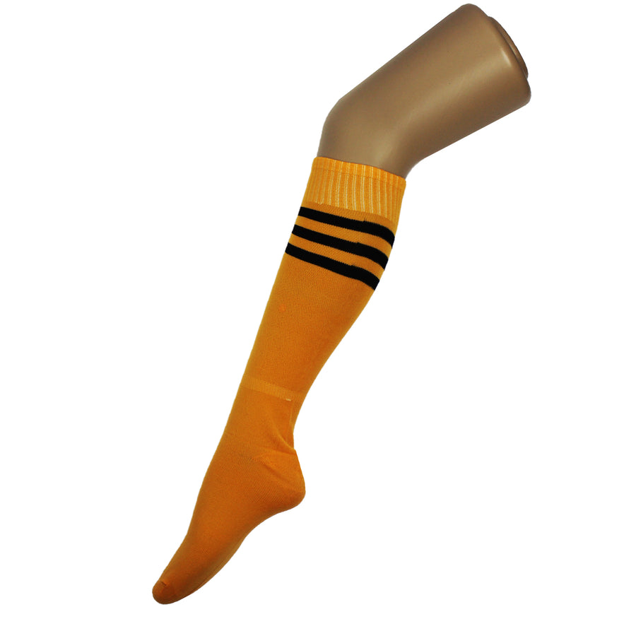 Orange Sports Socks (3 Stripe)