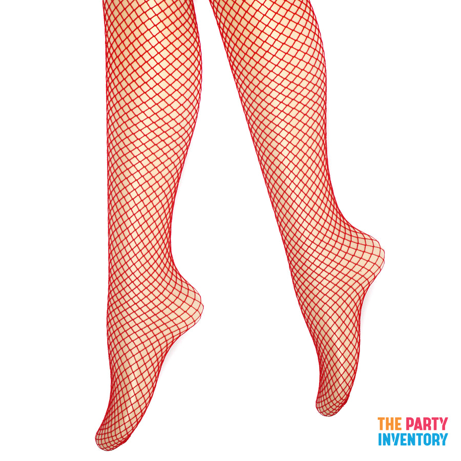 Red Fishnet Pantyhose