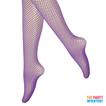 Purple Fishnet Pantyhose