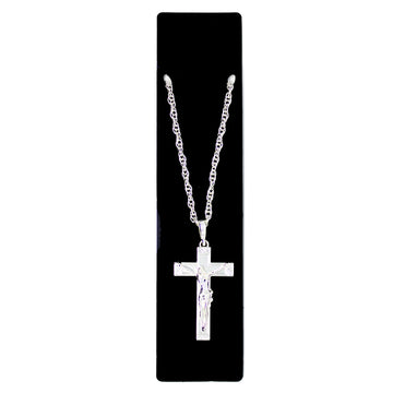 Big Silver Cross Necklace