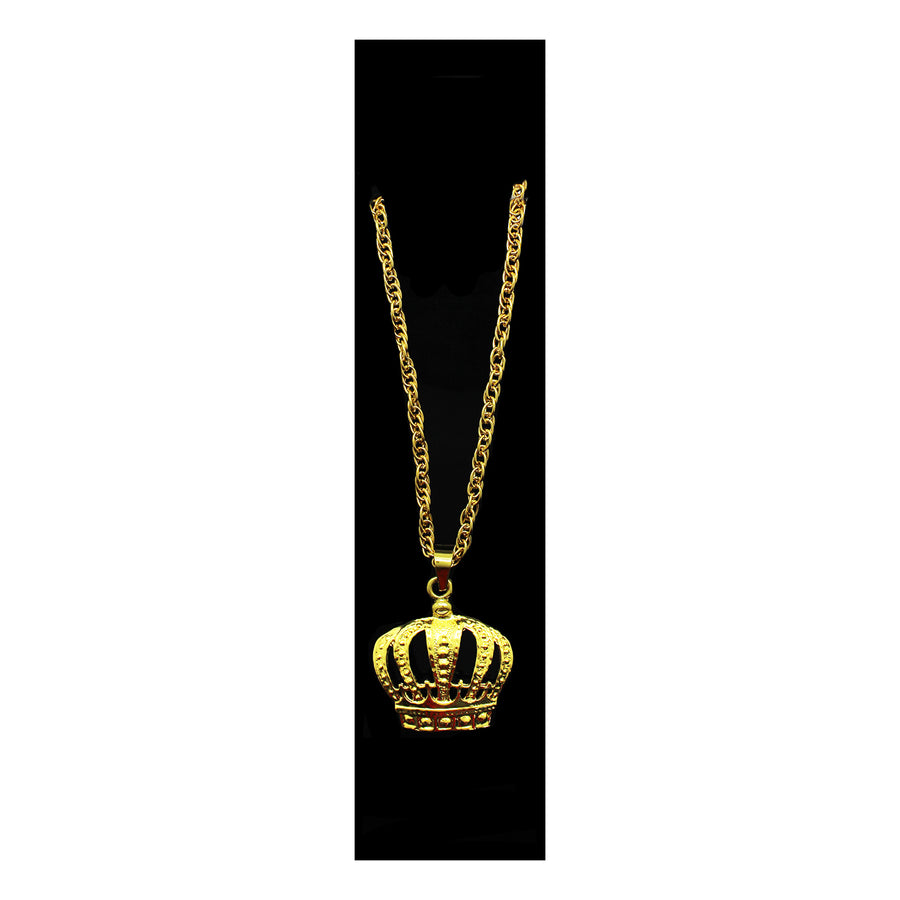 Big Gold Crown Necklace