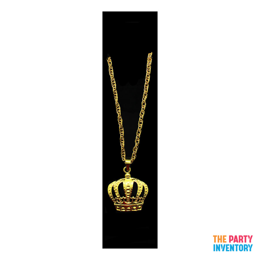 Big Gold Crown Necklace