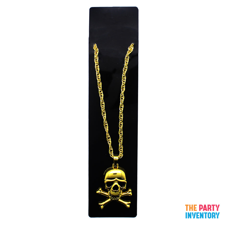 Big Gold Skull Necklace