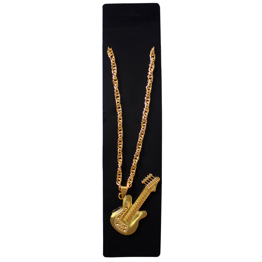 Big Gold Guitar Necklace