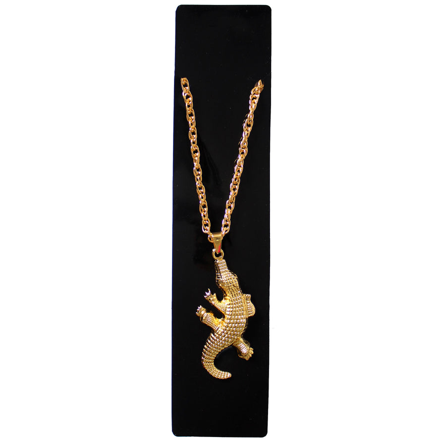 Big Gold Crocodile Necklace