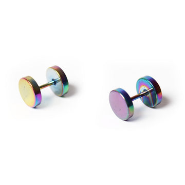 Multicolour Faux Stretcher Earrings (8mm)