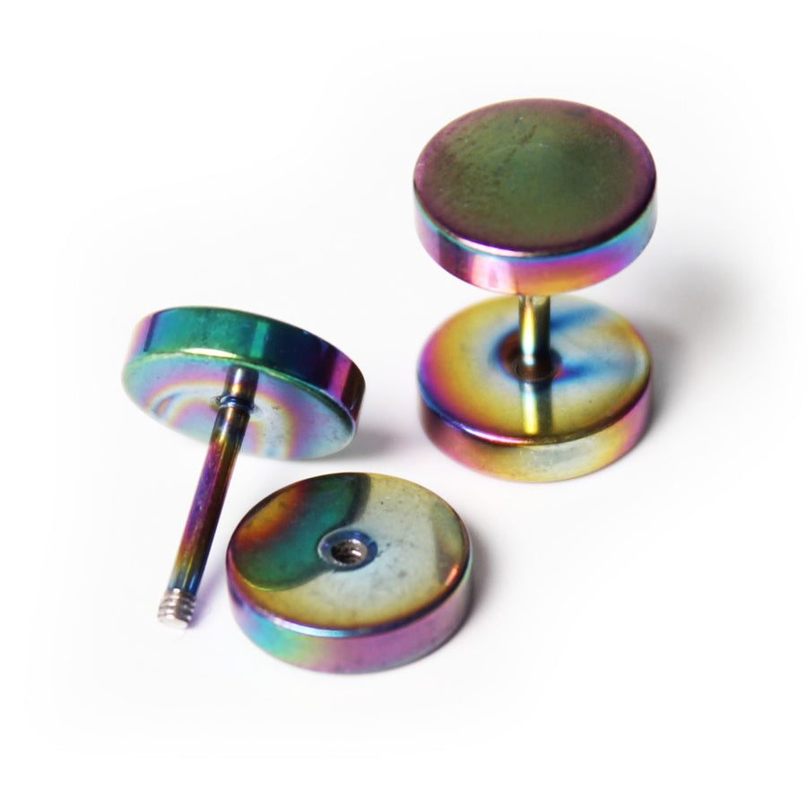 Multicolour Faux Stretcher Earrings (8mm)