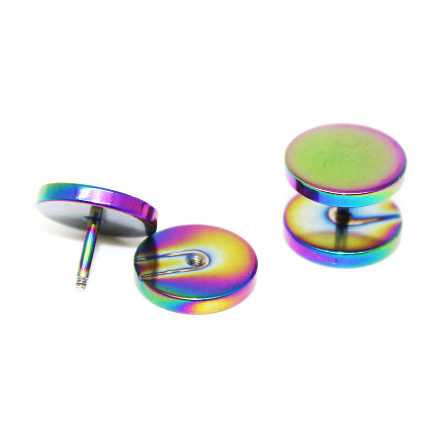 Multicolour Faux Stretcher Earrings (12mm)