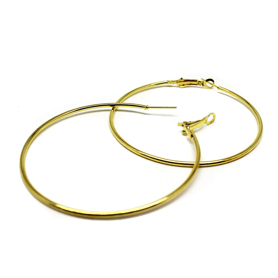 1990s Gold Hoop Earrings