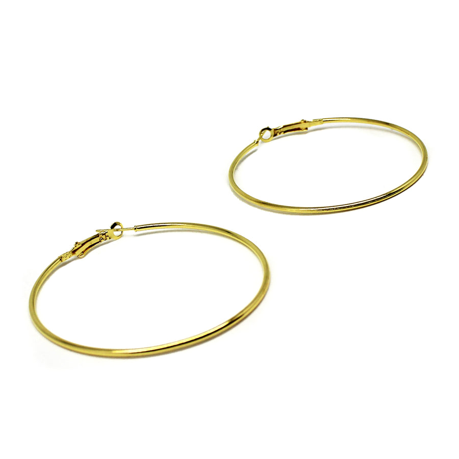 1990s Gold Hoop Earrings