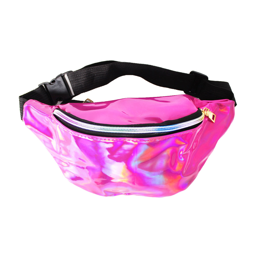 Pink iridescent shop fanny pack