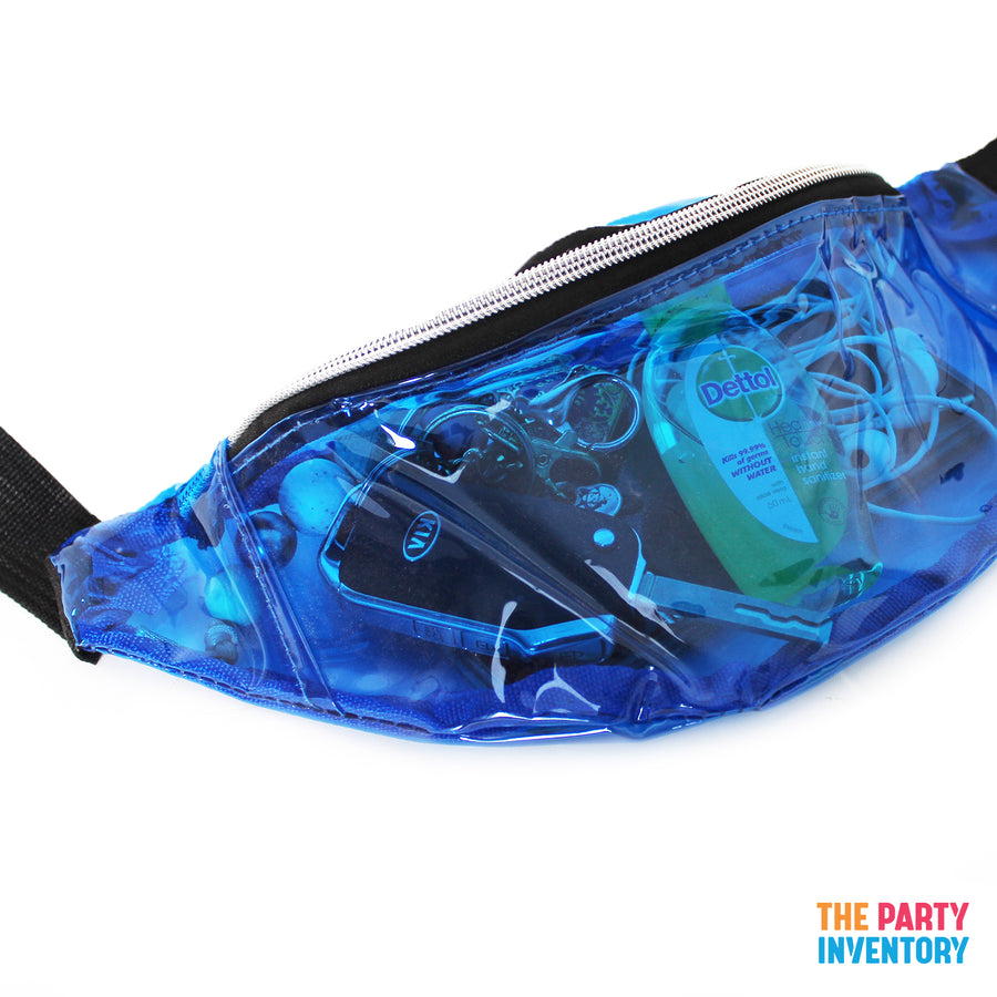 Blue Transparent Bum Bag