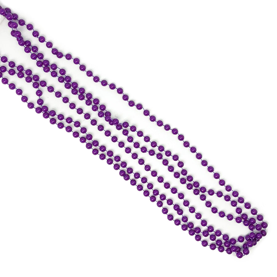 Neon Beaded Necklace (Purple) 3pk