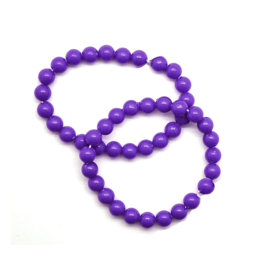 Neon Beaded Bracelet (Purple) 2pk