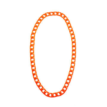 Neon Orange 80s Chain Necklace