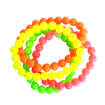 80s Fluro Neon Bracelets (4pk)